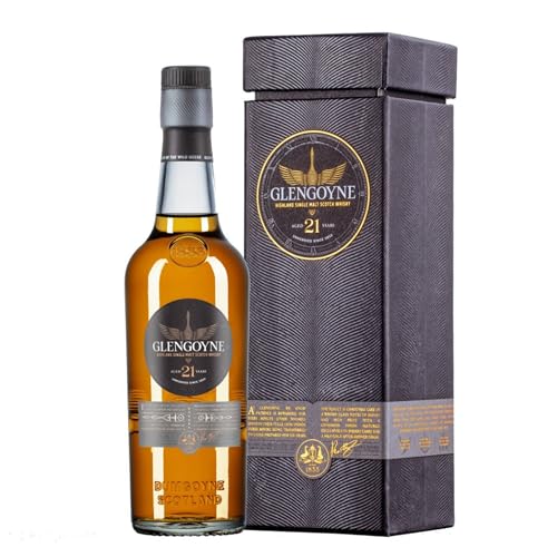 Glengoyne 21 Year Old | Highland Single Malt Scotch Whisky | 20cl 43% ABV | Award-Winning Whisky Distilled Slowly and Matured in Sherry Casks for Fruity Flavour | Ideal for Gifting