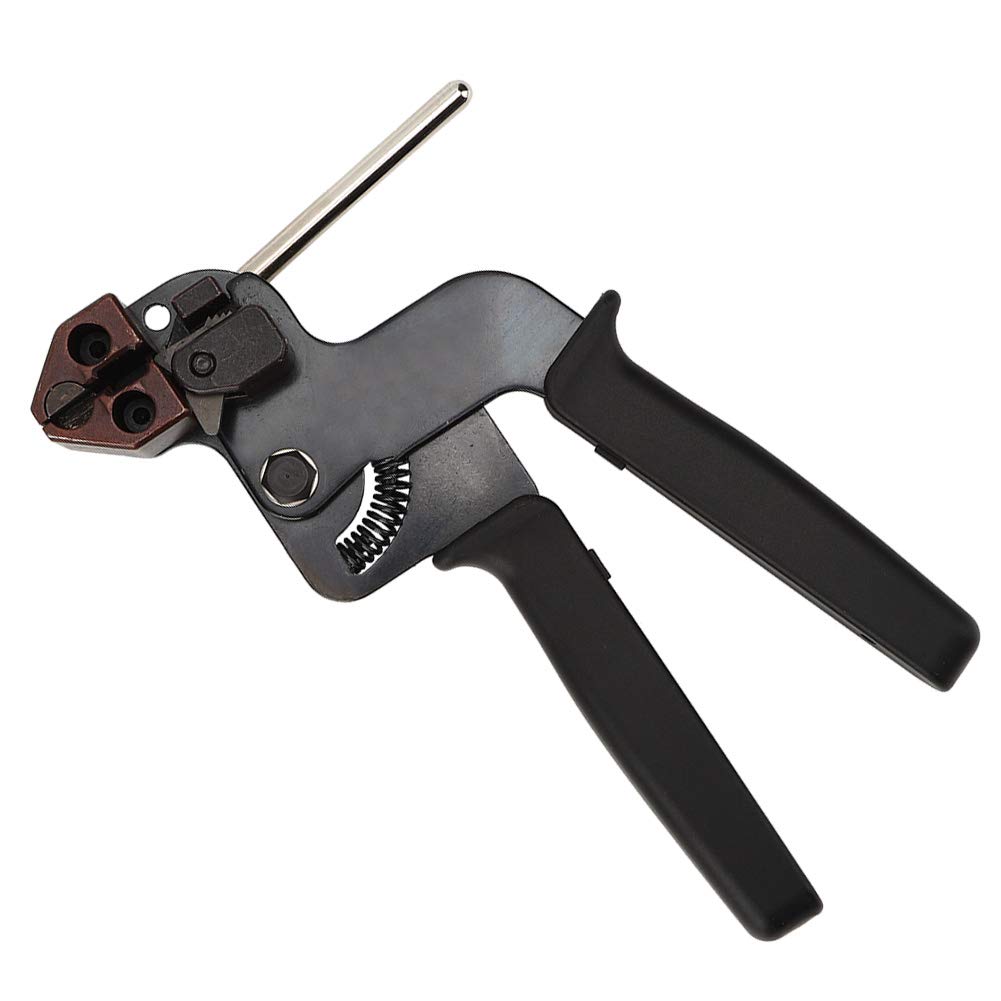 Cable Tie Gun 8.27 x 4.72 x 0.47'' Stainless Steel Cable Tie Gun Automatic Tensioner Cutter Tool Adjustable Max Tie Width 12 mm