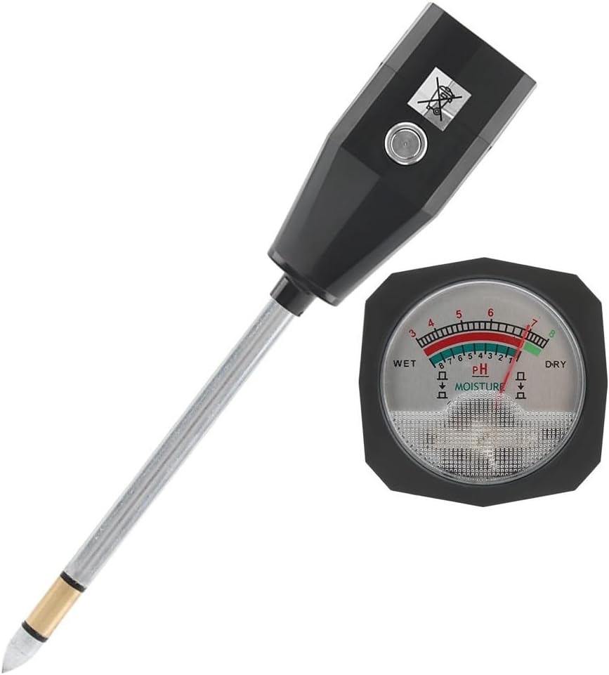 Professional Soil Moisture and pH Testing Tool Compact and Easy to Carry for Gardeners (15cm)