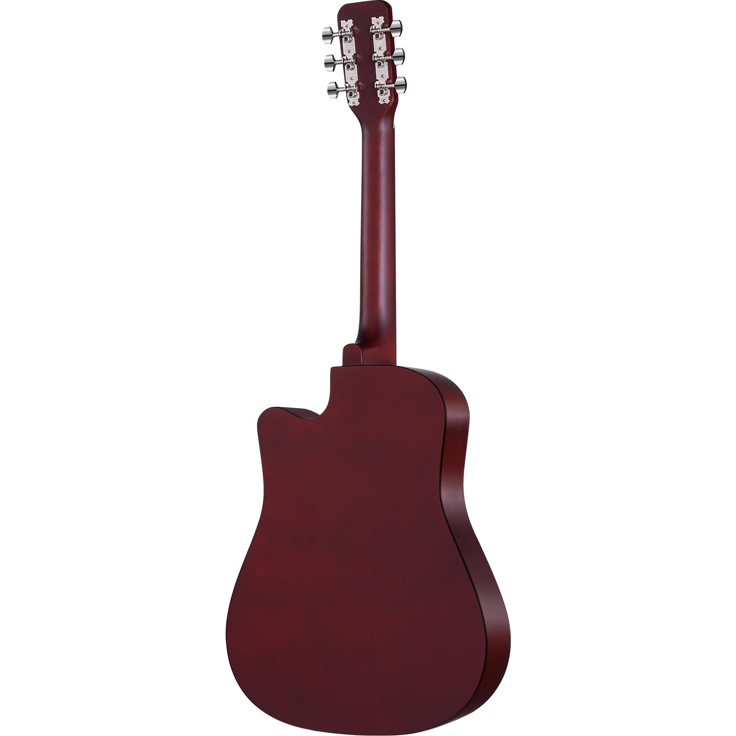 Lankro Guitare Acoustique 38 Pouces Pour Débutants, Guitare Folk Bleu Tilleul, Cutaway Guitarra Avec Sac De Rangement Stap Learning Book Cordes Strap Tuner Picks Capo Chiffon De Nettoyage