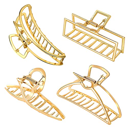 Hair Clips Metal Hair Claw Clips,4 Pack Large Metal Hair Claw Clips,hair clamps for For Thin And Thick Hair Fashion Hair Styling Accessories