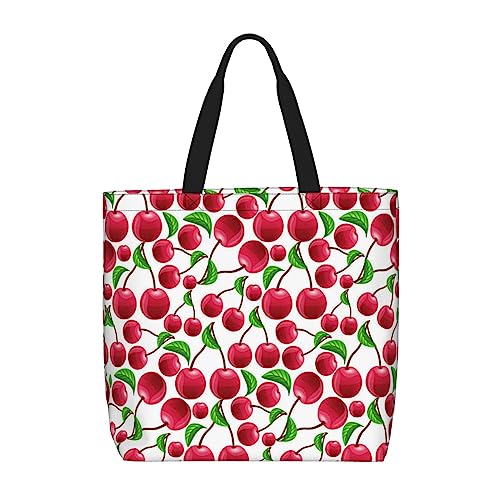 Sac à bandoulière Red Cherry compagnon de voyage et grand cabas quotidien