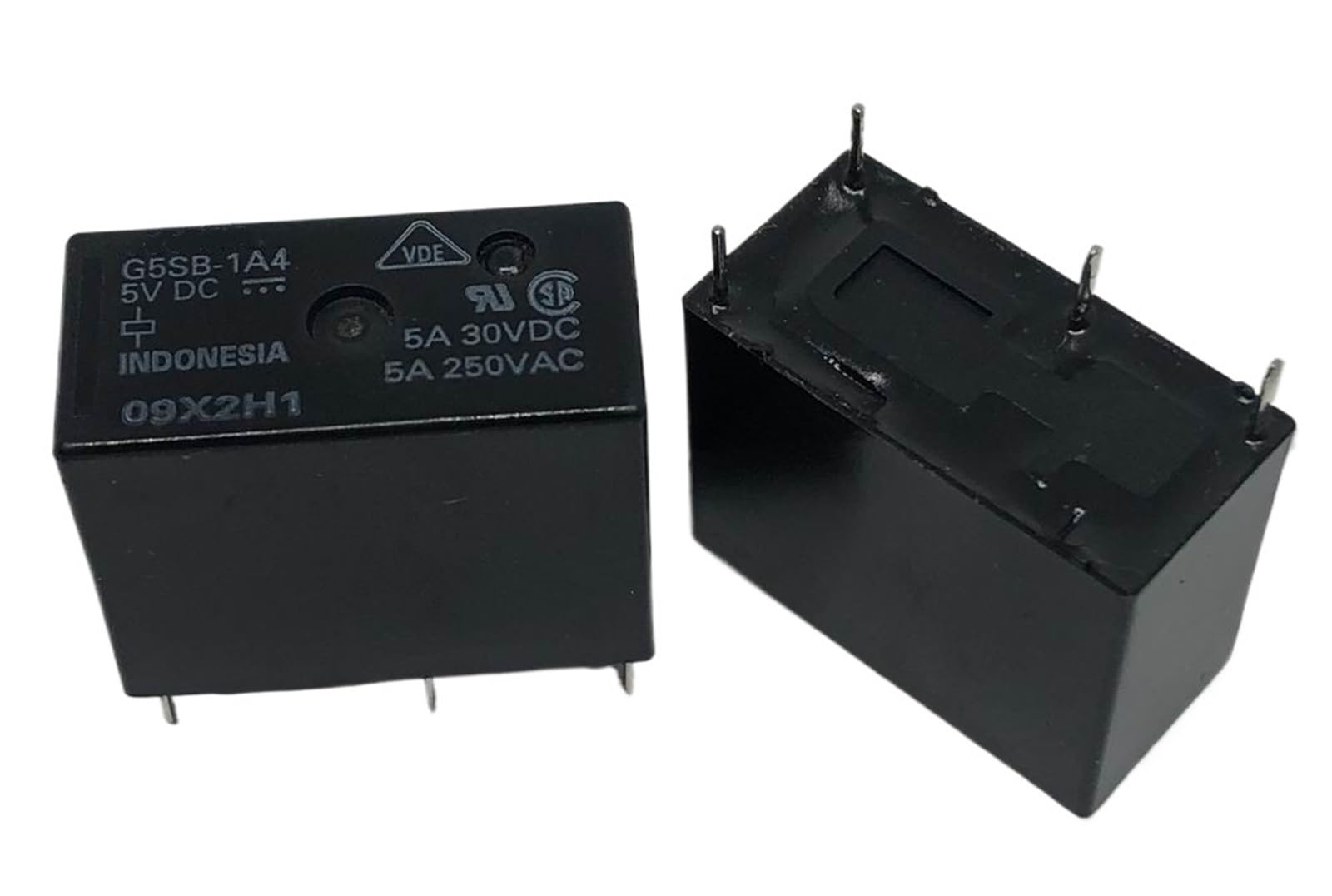 Relais 5V CC 4 broches commutateur électronique 5A G5SB-1A4 pour carte de commande PCB