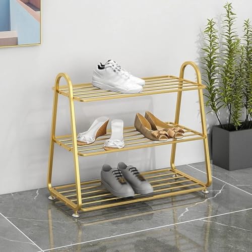 Image of MetalTouch 3-Tier Metal Shoe Rack for Entryway, Closet, or Bedroom ? Stackable & Space-Saving Shoe Organizer Shelf ? Rustproof, Heavy-Duty Storage ? White