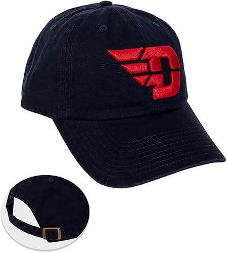 Miniatura 1 de Desert Cactus Gorra de béisbol de la Universidad de Dayton, Flyers UD Brimmed Embroirderd, gorra de tela ajustable para adultos (estilo A) azul, Azul