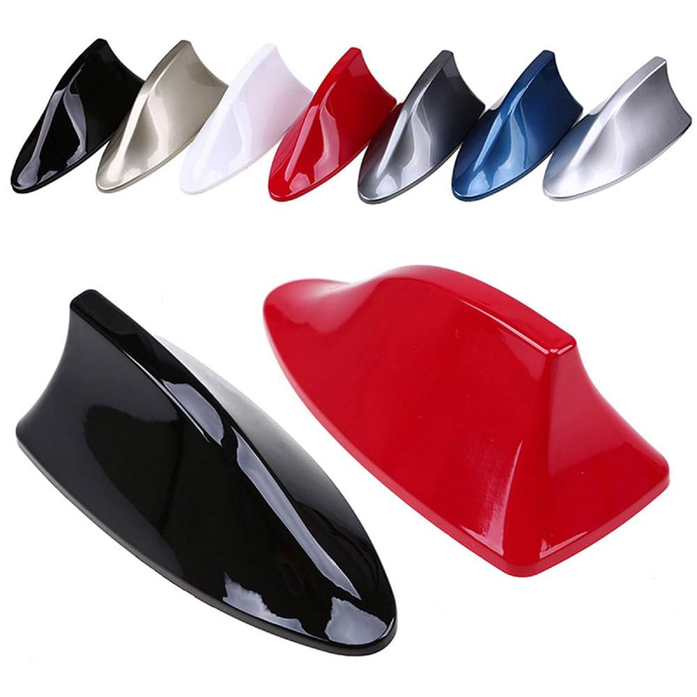 Universal Car Shark Fin Antenna – Carbon Fiber Style, Enhances FM/AM Signal, No Drill Installation