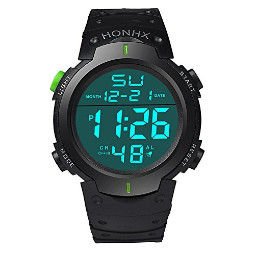 Sport Watch, 50M Waterproof Watch, Sport Wrist Watch for Men Women Kids, Digital Watch with Alarm Date and Time (Green3)