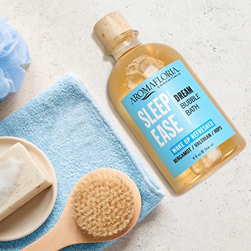 Aromafloria Sleep Ease Bubble Bath, Bergamot/Valarian/Hops, 9.0 Fl Ounce #TOP4