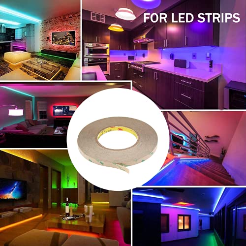 3M Double Sided Tape Mounting Tape Heavy Duty, 164 Ft Length, 0.4 Inch Width For 5050 5630 Smd Led Strip Lights (10Mm Tape Strong Adhesive)… #TOP2