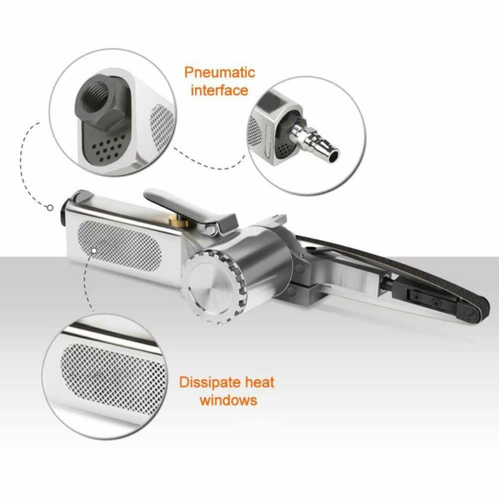 Levigatrice a Nastro Pneumatica 10mm 330mm con 25 Nastri Levigatura Strumento Lucidatura Auto
