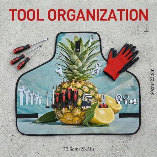 Delantal de trabajo Fresh Pineapple con bolsillos y ajuste miniatura 2