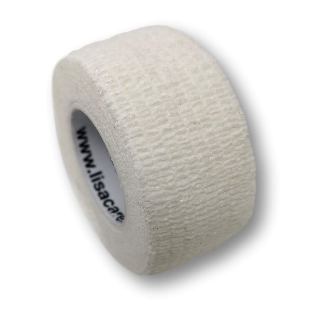 Bendaggio in gesso LisaCare® cerotto autoadesivo per dita - senza adesivo ed elastico - bendaggio per ferite, bendaggio di fissaggio - 2,5 cm x 4,5 m