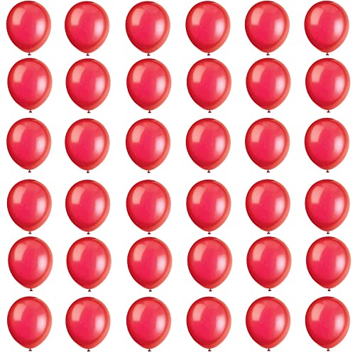 Ballon Rouge,36 Pièces 5 Pouces Ballons de Baudruche,Ballon Anniversaire,Ballons Rouge en Latex Mat Helium Gonflable de Fete,Mariage,Baby Shower,Anniversaire...