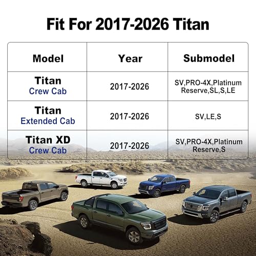 Image of YORKNEIC Fit for Nissan Titan Seat Covers 2017-2025 2026 Full Set