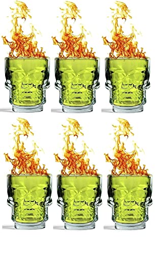 Image of Kosh Fancy Design Crystal Clear Heavy Base Skull Shot Glass for Vodka, Tequila, Liquor Shot, Wine Tasting, Cocktail Pour, Bar - (60 ml Approx) (Skull Shape, Pack of 12)