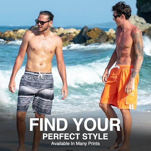 Image of Kanu Surf Men's Big Viper Extended Size Stripe Swim Trunk