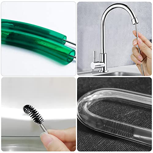 Image of YUNGMAX Drain Unblocker Tools, Flexible 155 cm Double Ended Nylon Pipe Cleaner Brush and 45 cm Sink Unblocker Brush for Kitchen, Bathroom, Shower (sha1)