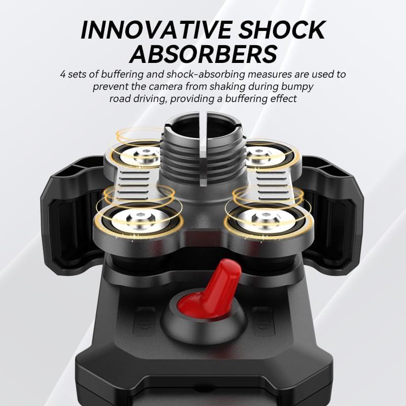 Miniatura 4 de One-Hand Operation Bike Phone Holder 360 Rotation & Anti-Vibration Quick Release Holder for Motorcycle Scooter E-Bike Fits iPhone Samsung Google