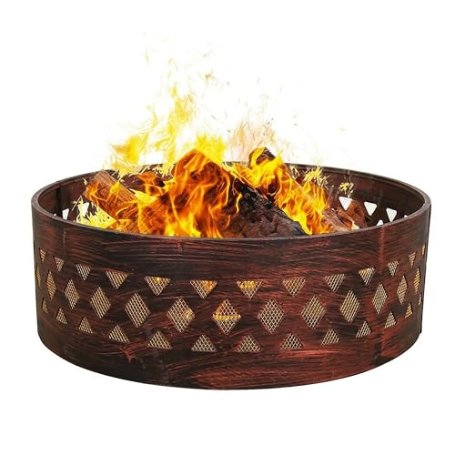 Sunnydaze Crossweave Fire Ring 36 inch