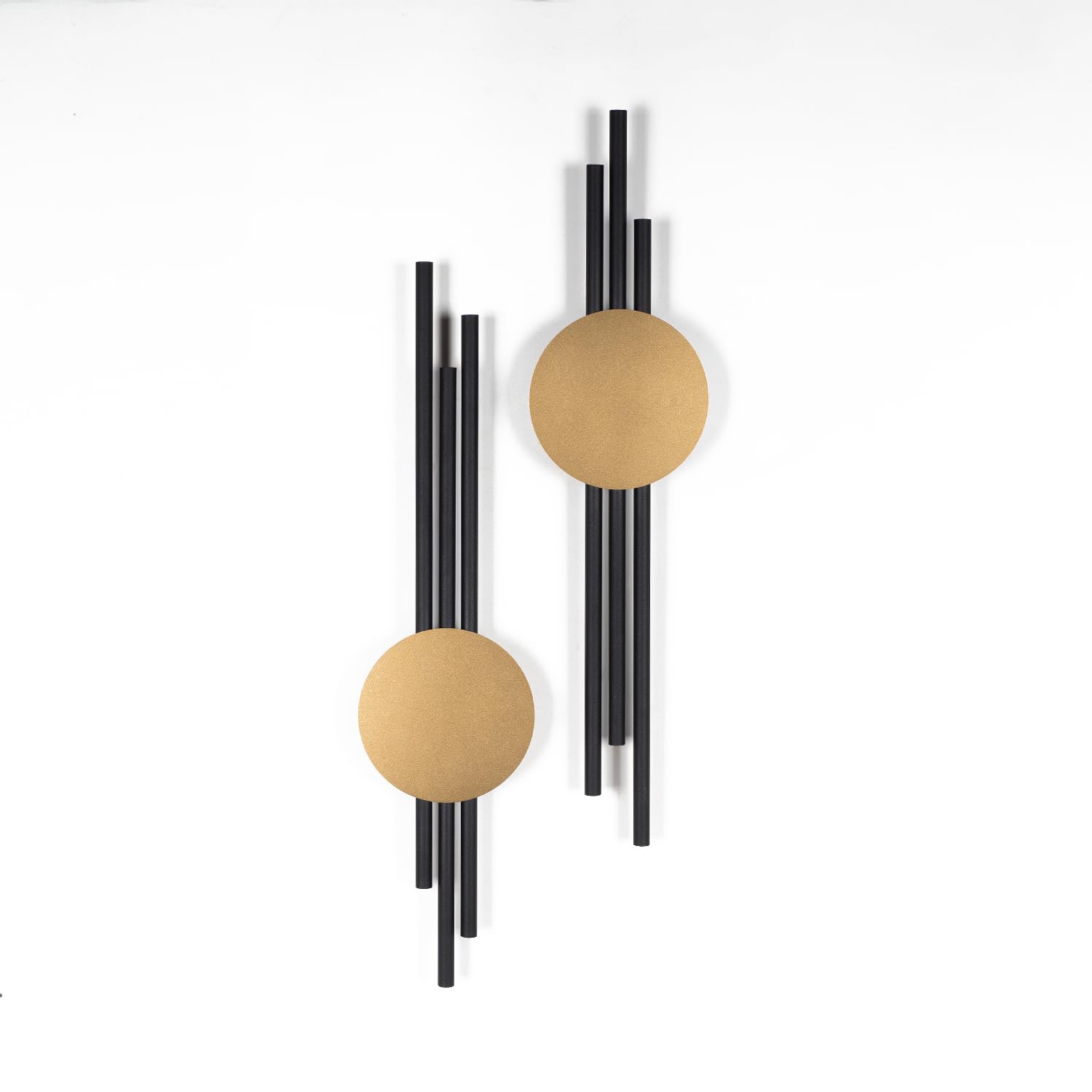 ARTEPERA Antique Lines Metal Wall Art Set of 2 - Modern & Unique Wall Decor, Metal Wall Sculpture for Living Room, Bedroom, Office - Vertical