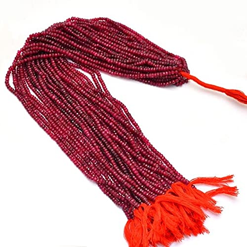 Perles rondelles en obsidienne rouge LKBEADS 3mm pour réparer et créer des bijoux