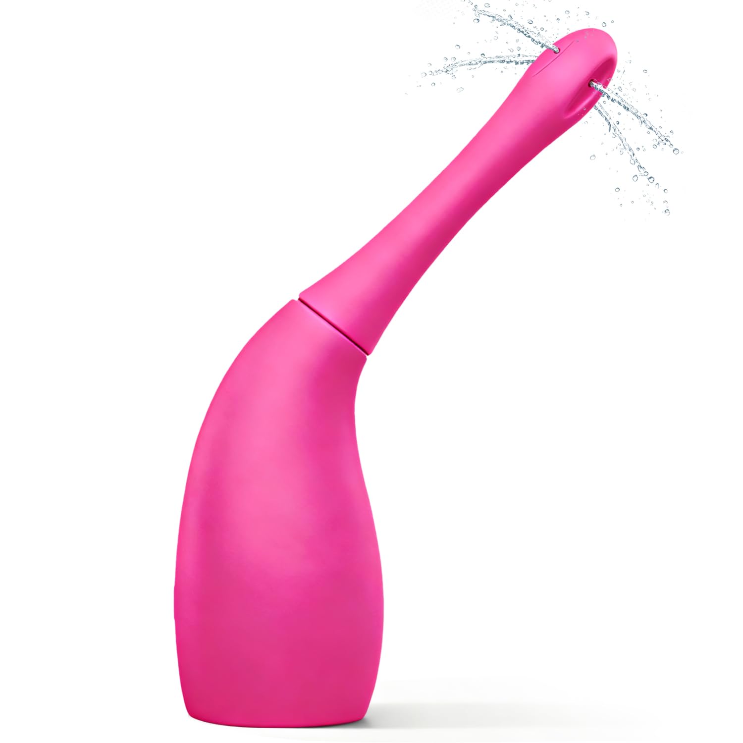 Anal Douche for Women Men, Comfortable Silicone Enema Bulb Reusable Leak-Proof Feminine Care Douche for Colon Cleansing Travel and Home Use (230ml Rose Red)