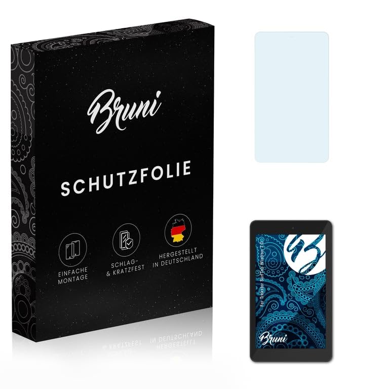 Bruni Película Protectora compatible con Trekstor SurfTab Wintron 7.0 Protector Película, claro...