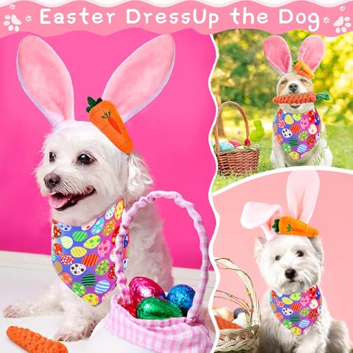 Bandana de Pascua para Perro con Orejas de Conejo Large miniatura 2