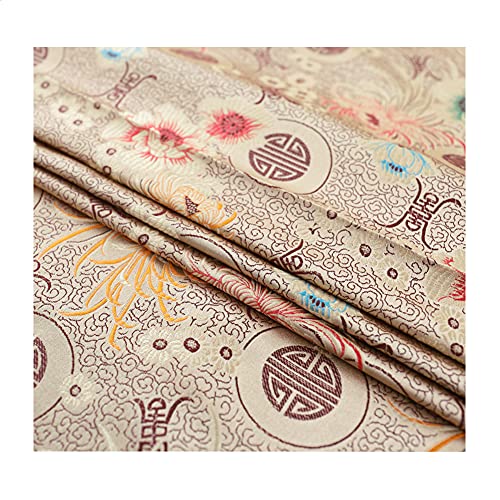 GOONSDS Tela Brocade Cheongsam Y Material De Kimono Tela Satinado para Coser DIY 75CMX50CM,P