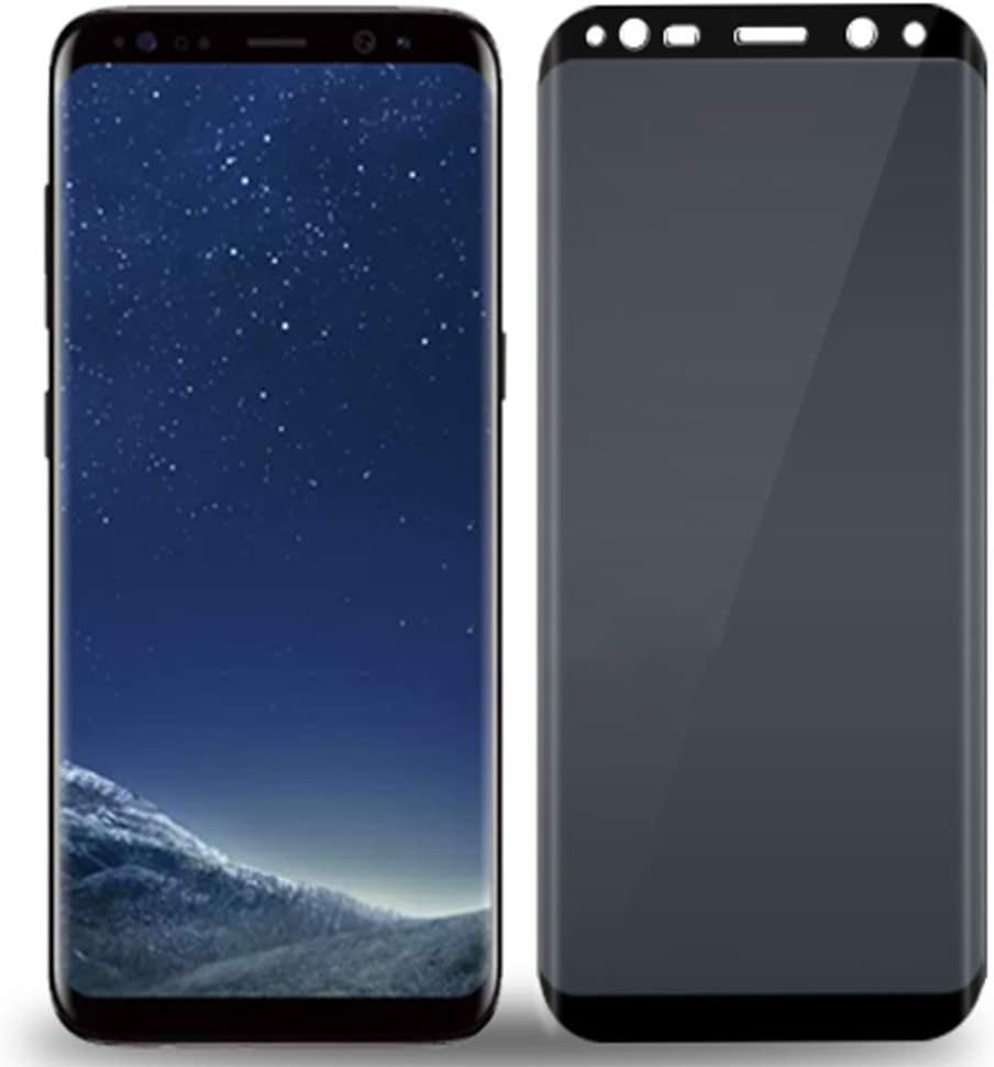 Anti-Spy Screen Protector Compatible with Samsung Galaxy S8 SM-G950U G950 Smart High Definition 3D Curved Anti-Shatter Anti-Bubble Tempered Glass Screen Protector Guard Shield Saver Armor Cover