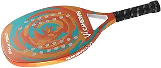 CoudarTitie ビーチテニスラケット 高性能 カーボンファイバー パドルラケット EVAフォーム テニスパドル 人間工学グリップ 通気穴 軽量構造 持ち運び簡単 ファミリーゲームに適用