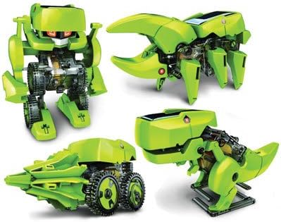 Pepperonz T4 Transforming Solar Powered Robot Kit - Science Education Diy Toys