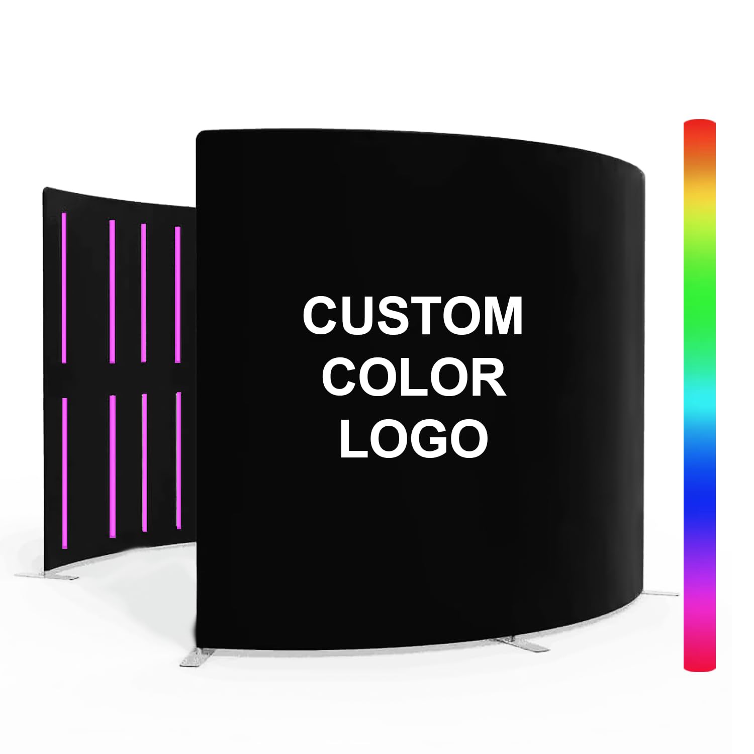 360 ściana tła do fotobudki, niestandardowe logo i kolor, światło RGB, obudowa fotobudki, namiot, fotobudka, tło ścienne, tło wewnętrzne (202 x 20 x 12 cm x 28 szt. diod LED)