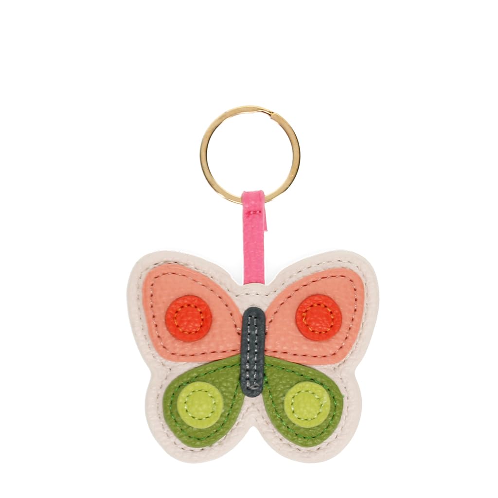 Rex London Faux Leather Keyring - Butterfly