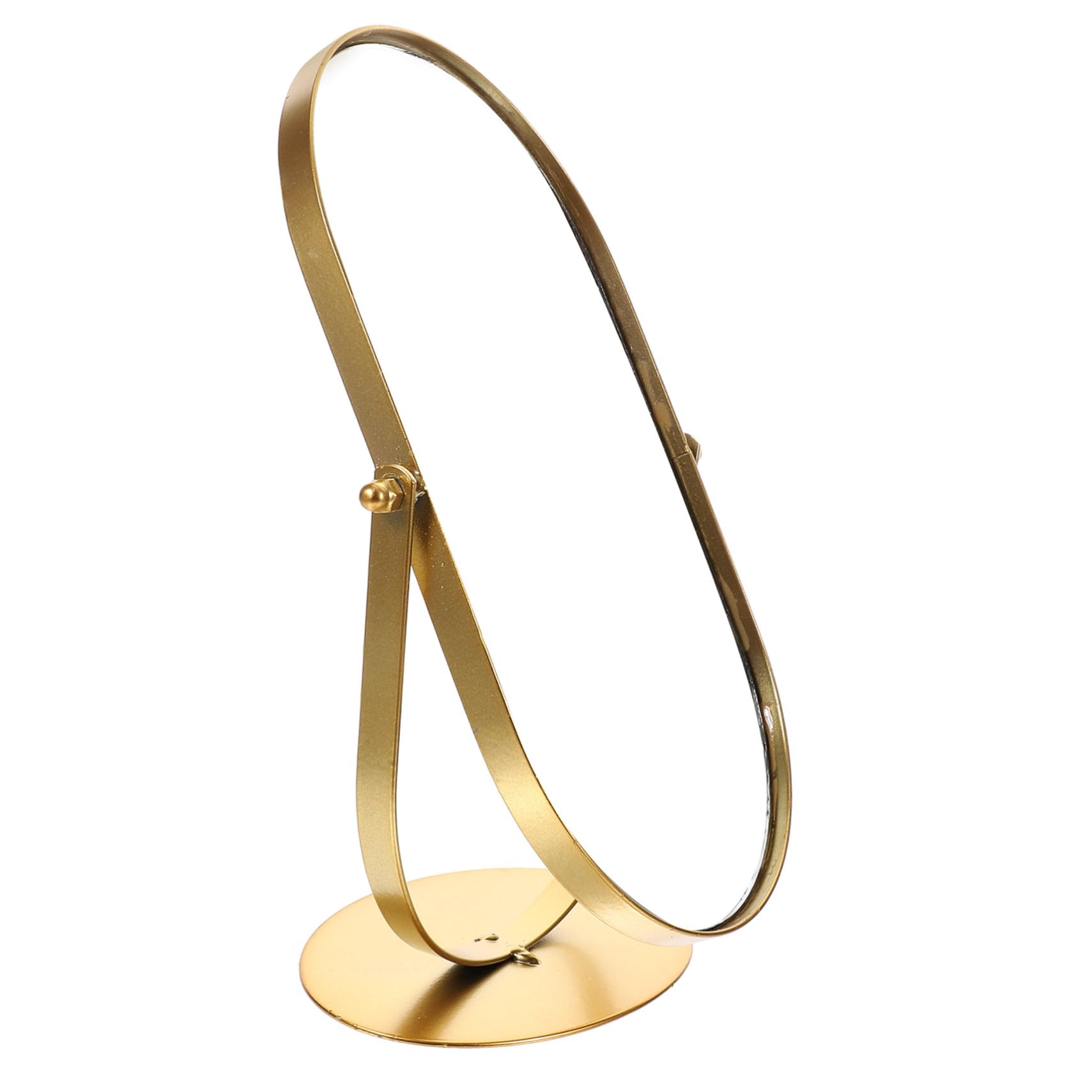 Miroir de table rond doré élégant pour se maquiller facilement lors de vos déplacements
