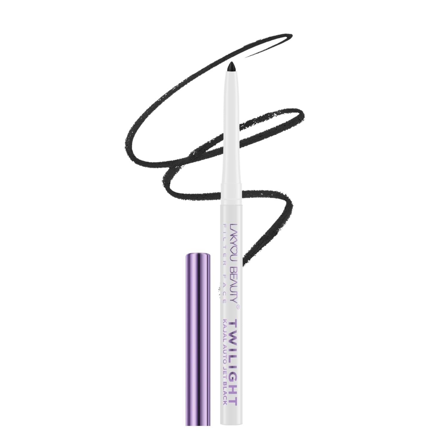 Lakyou Beauty Filter Face Twilight Auto Kajal Jet Black, 24HRS, Waterproof, No Smudge (Black, 2 g)
