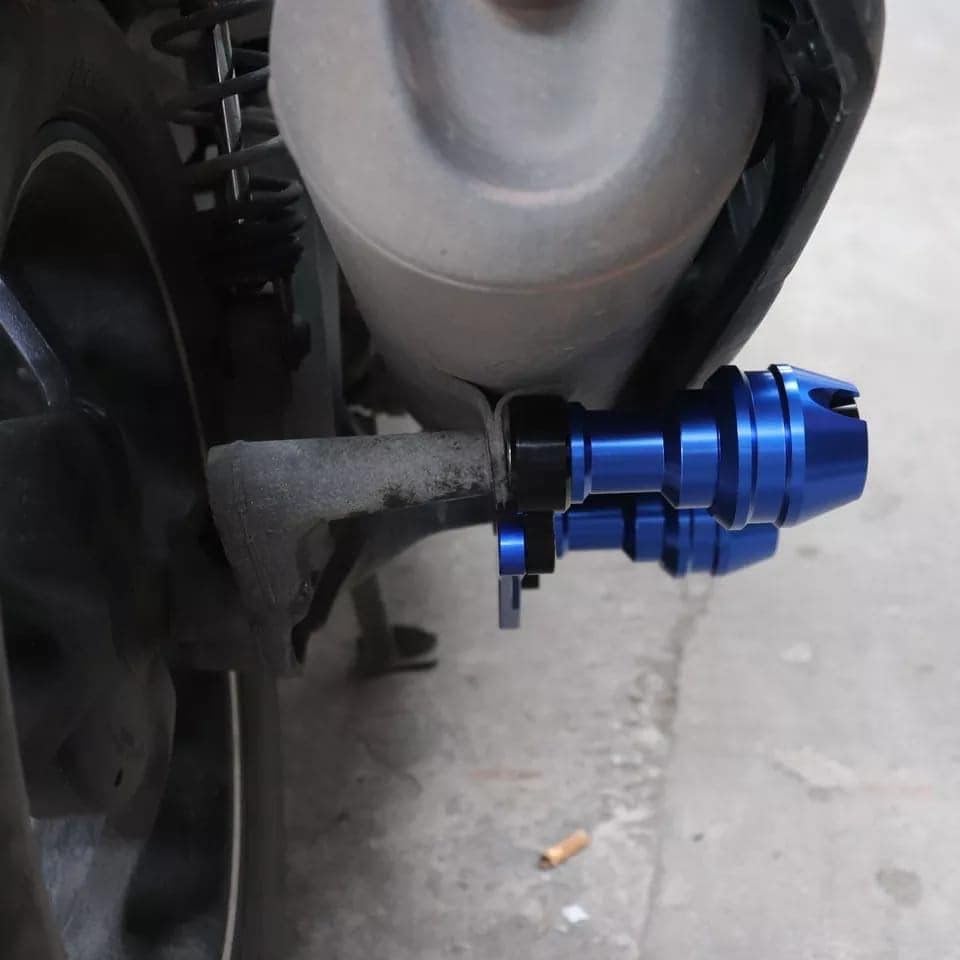 Image of Vagary Fork Slider -Anti Crash Protector Rear Fork Wheel Slider for Yamaha Aerox 155 (Blue)