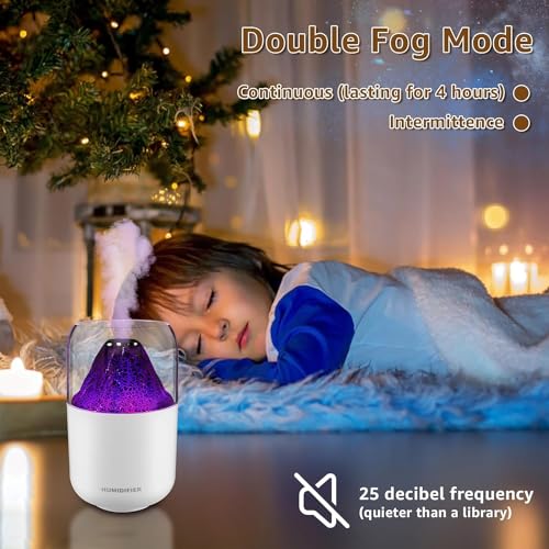 Image of Volcano Flame Humidifier & Diffuser | LED Atmosphere Light, Aromatherapy Oil Diffuser | Noiseless & Safe with Auto Power Off for Home /Office