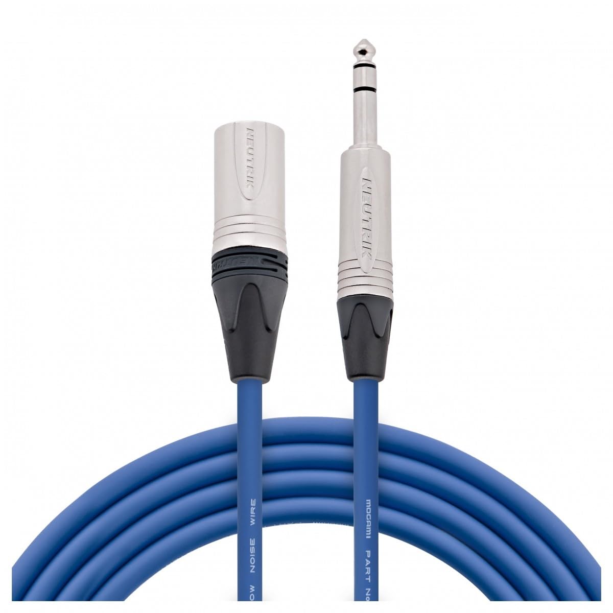 Studiospares Pro Neutrik XLR Male - Balanced Jack Mogami Cable, 2.5 m Blue