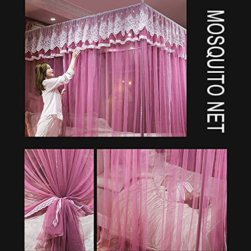 Moustiquaire pour baldaquin de lit King Size en maille de dentelle luxe
