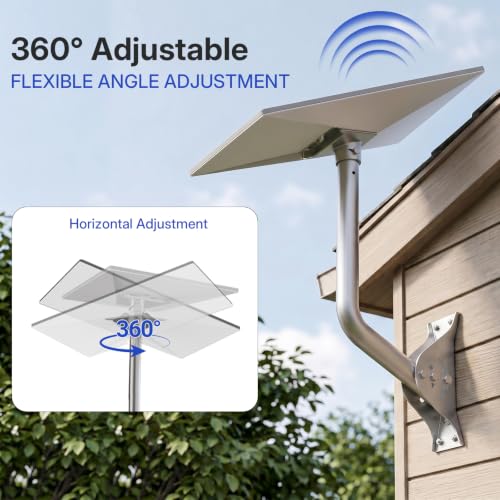 Image of Standard 4 /4X Mount for Starlink, Stainless Steel Gen 3 Wall & Roof Mounting Kit, Rustproof Adjustable Mount with Aluminum Adapter (18IN Pro)