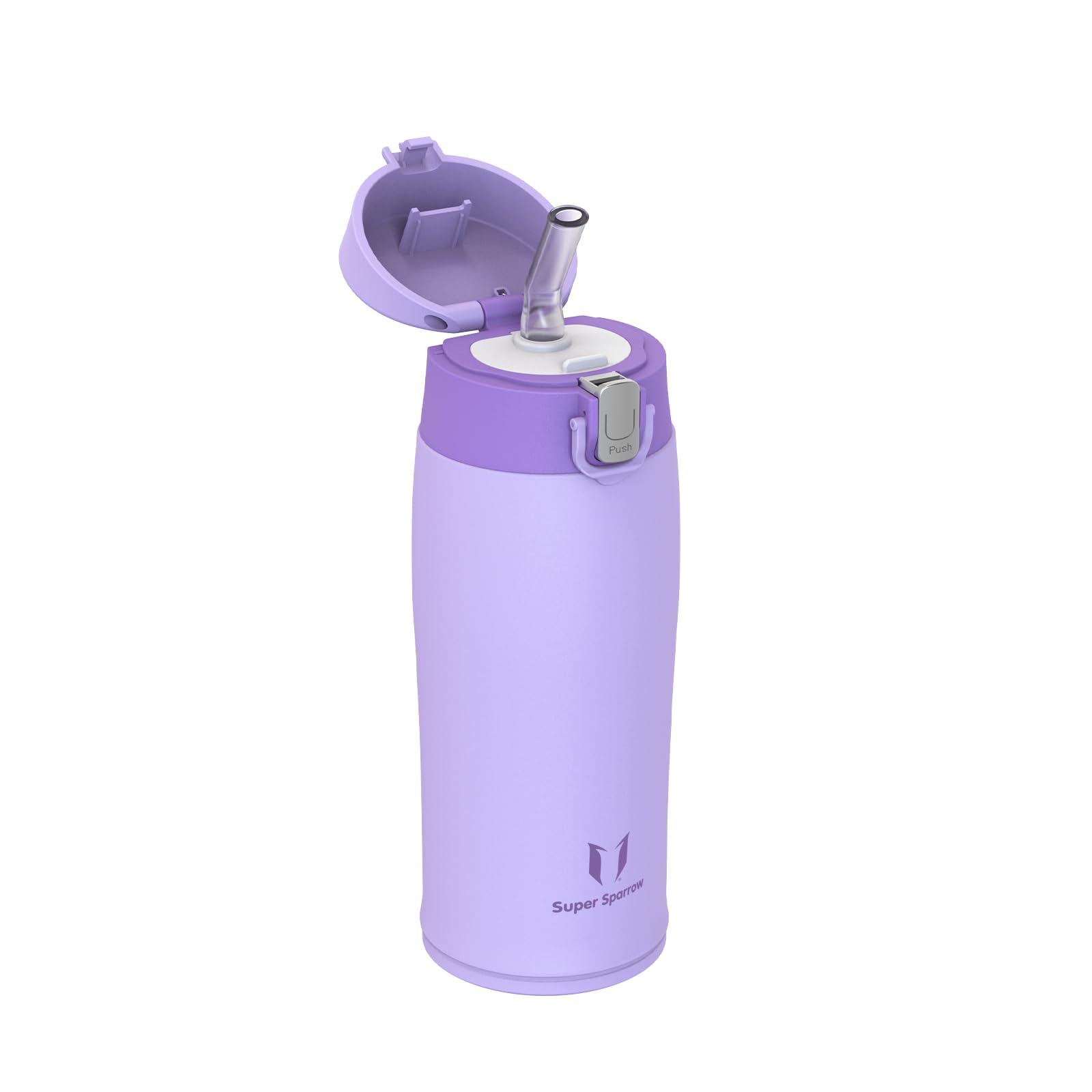 Super Sparrow Borraccia Termica Cannuccia, Borraccia in Acciaio Inox - 350ml, 500ml, 750ml, 950ml - Senza BPA Tazza Borracce Termiche, Bottiglia Termica per Bambini, Scuola, Sportiva