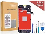 iPhone 7 Plus Screen Replacement For Lcd Touch Screen Digitizer Frame Assembly Set with 3D Touch Coolmall369 Free Tool Set (Black)