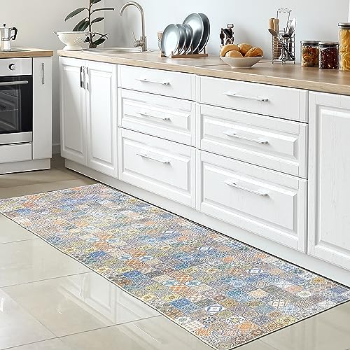 CARPETIA Küchenläufer Küchenteppich Küchenmatte Küchenvorleger Teppich Esszimmer Fliesenoptik...