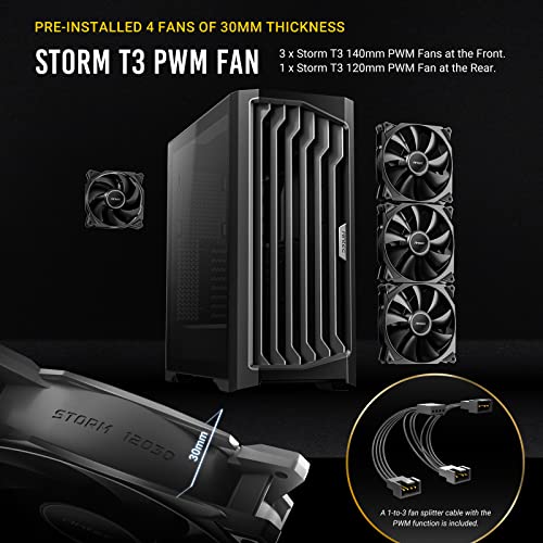 Antec Performance 1 Ft, Full Tower, Rtx40 Fully Compatible, Temp Display, 4 X Storm T3 Pwm Fans, Type-C, Dual Tg Side Panels, Removable Top Bracket, High Airflow Mesh Front Panel, E-Atx Pc Gaming Case #TOP3