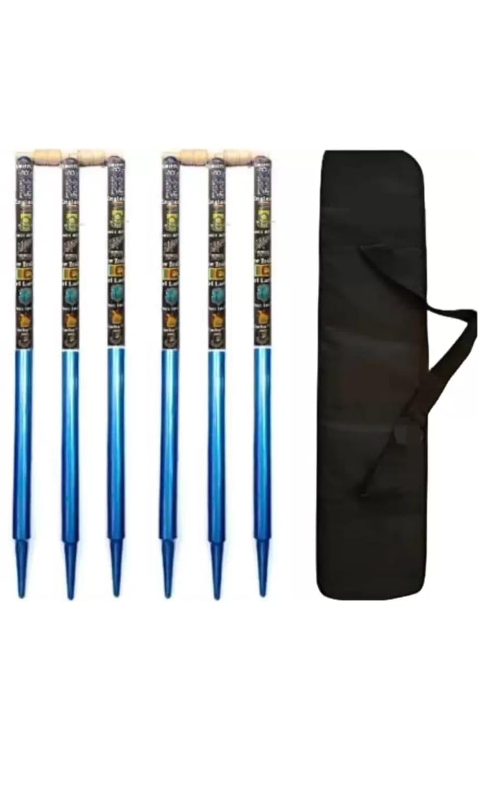 Hyper Sports Blue Wooden Stumps for Cricket Full Size 6 wickets with bails & Cover No Stand (B0DCHVPJDZ) Amazon Price History, Amazon Price Tracker