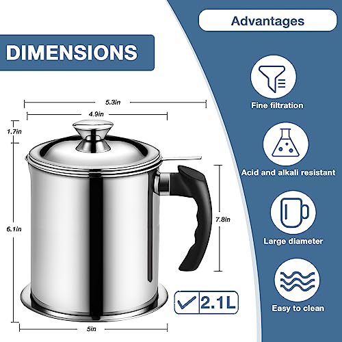 Cyiecweu Strainer - Caraffa per olio in acciaio