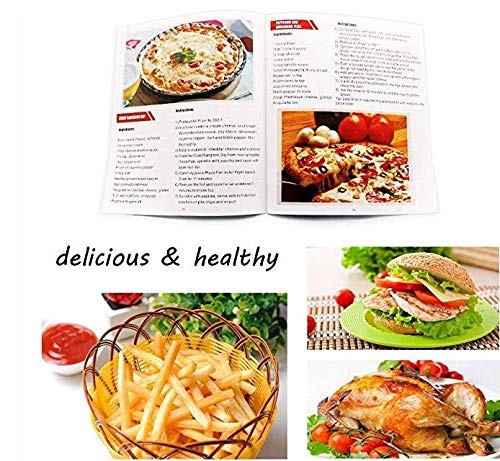 HANXIUCAO Accesorios Freidora Sin Aceite 7 Pulgadas Juego De 10 Piezas,con Revestimiento Antiadherente, Lavable en La Lavadora.(17.8cm, Dorado)