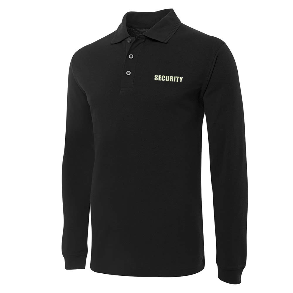Mens Security Embroidery Long Sleeve Polo Shirts Embroidered Shirts