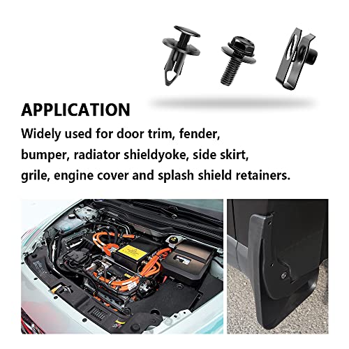 Quick Release Fasteners Kits Include Bumper Retainer Clips+Engine Under Cover Splash Shield Guard Body Bolts+Extruded U-Nuts Compatible With Infiniti G35 G37 Ex35 Fx35 Fx45 (70Pcs) #TOP4
